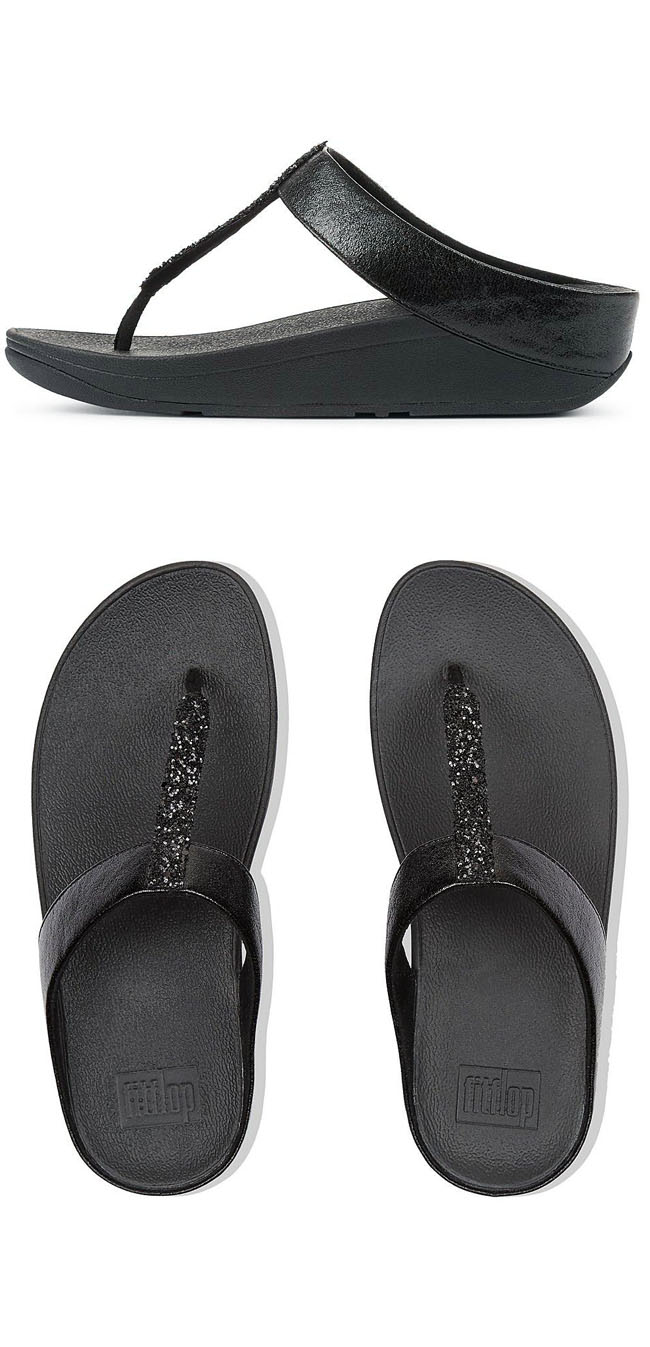 Fitflop Fino Glitzy Black ของแท้ นำเข้าจาก USA และ UK