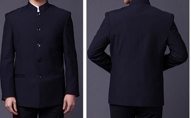 ชุดเสื้อสูท คอจีน oversizeชาย VIP เสื้อ+กางเกง Size No.35 37-39-41-43-45 ดำ เทา ขาว น้ำเงิน