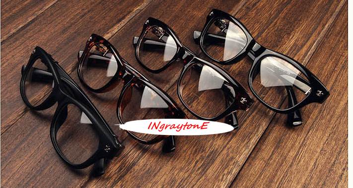 กรอบแว่นสายตาแฟชั่น เรโทร วินเทจ แต่งกรอบโครม สี ดำด้าน