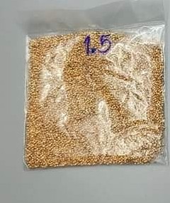 สต๊อปเปอร์ เม็ดบีบกลม สีทองเหลือง 2.5 มิล 100กรัม/400 บาท