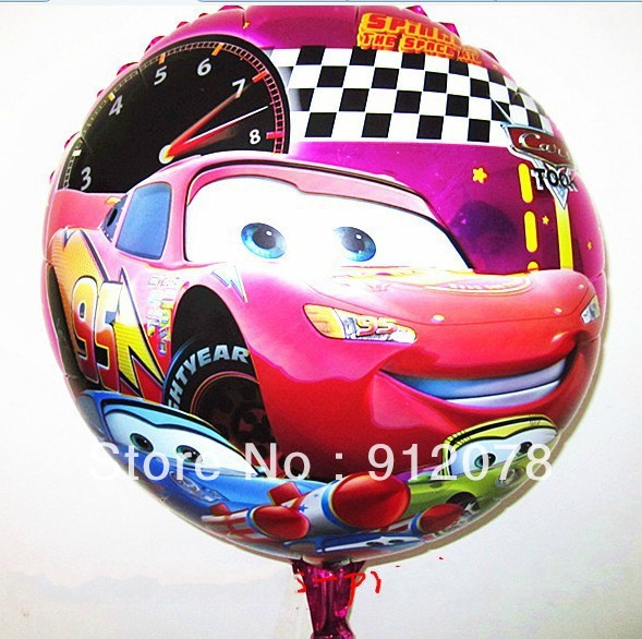 ลูกโป่งฟลอย์ลายการ์ตูนคาร์ ทรงกลม - Cars Cartoon Round shape Foil Balloon / Item No. TL-A032