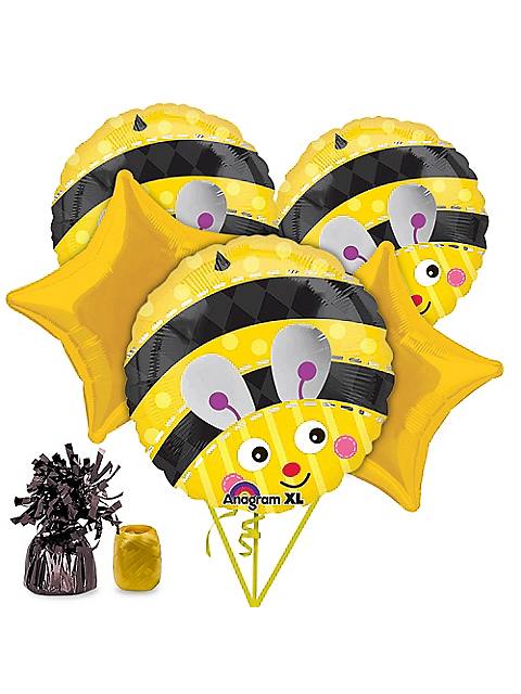 ลูกโป่งฟลอย์ ผึ้ง ทรงกลมไซส์ 18" - Bee Foil Balloon / Item No. TL-A083