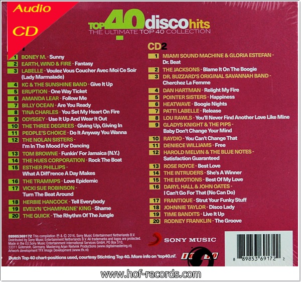 Disco hits - The Ultimate Top 40 Collection 2cd N.