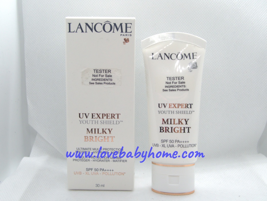 ครีมกันแดดลังโคม Lancome UV Expert Youth Shield Milky Bright Spf 50 Pa++++ 30 ml (กล่องเทส ผลิต 03/2022 ค่ะ)