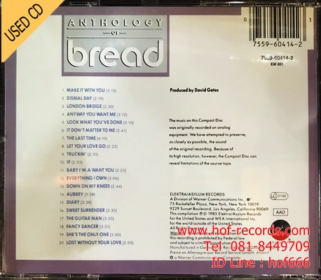 Bread - Anthology ( US ) Used CD 1 Dise VG++ code AAD