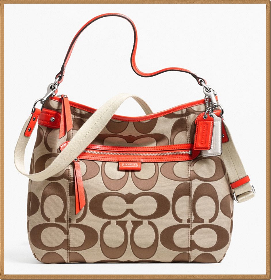 Coach Daisy Outline Signature Convertible Hobo 24062