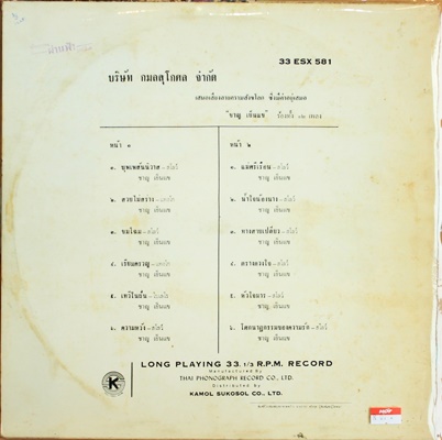 ชาญ เย็นแข - สวยไม่สร่าง ปก VG++ แผ่น NM