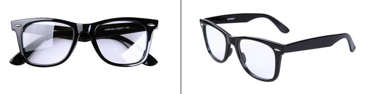 กรอบแว่นสายตาแฟชั่น ทรงrayban สไตล์ wayf สี ดำเงา