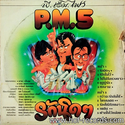 P.M.5 พี. เอ็ม ไฟว์ ชุด รักนิดๆ ปก VG+ แผ่น VG++