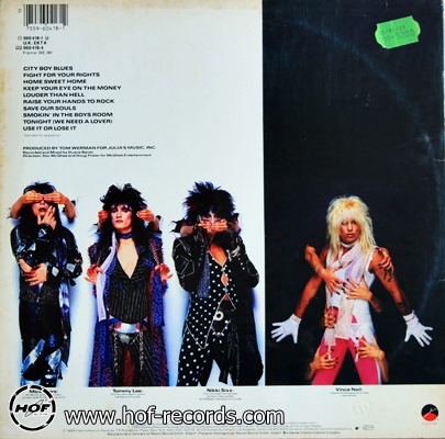Motley Crue - Theatre Of Pain 1Lp 1985