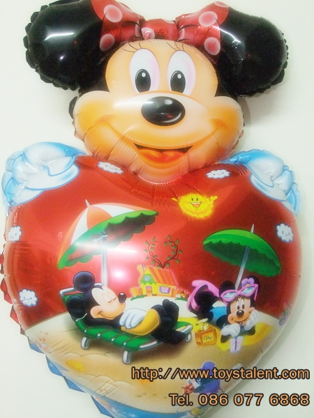 ลูกโป่งฟลอย์การ์ตูน มินนี่เมาส์หัวใจ I Love You - Minnie Mouse Heart I Love You Foil Balloon / Item No.TL-A066