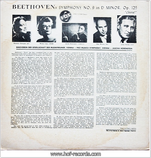 Beethoven - Symphony No. 9 In D Minor (USA) 1Lp VG++