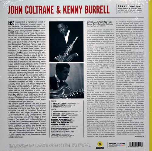 John Coltrane & Kenny Burrell 1Lp New