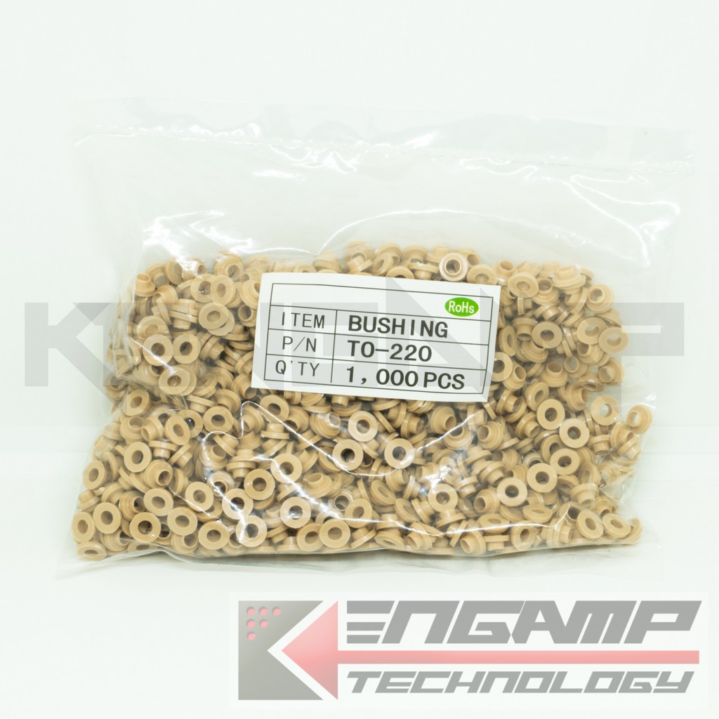 (ถุงล่ะ 1000ตัว) [EQP] Bushing TO-220 TO-3 บูสรองน๊อตกัน TR ลงแท่น สีขาว สีน้ำตาล