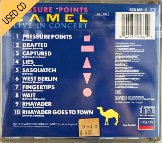 Used CD Camel - Live in concert