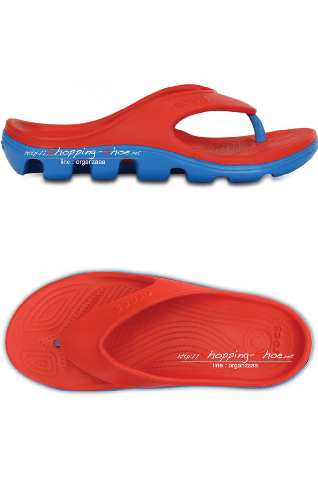 Crocs Duet Sport Flip-Flop - Flame / Ocean ของแท้ Outlet ไทยและอเมริกา