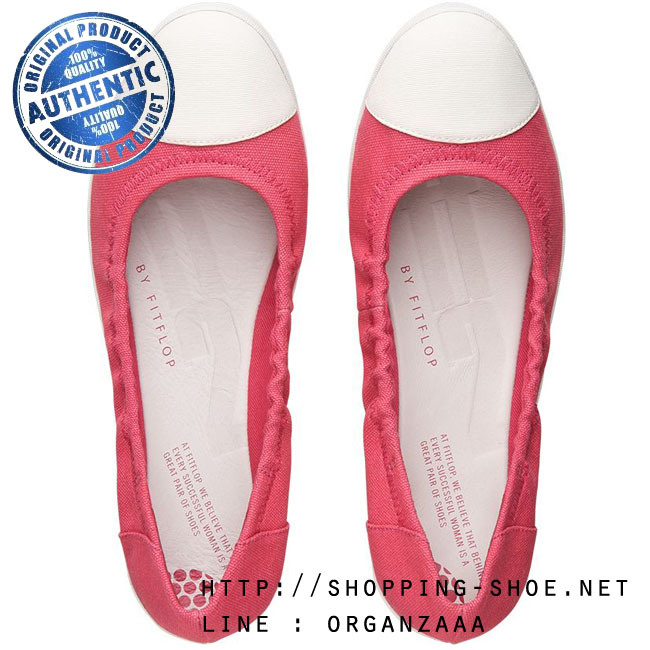 Fitflop F-Pop Ballerina Canvas Raspberry ของแท้ นำเข้าจาก USA และ UK