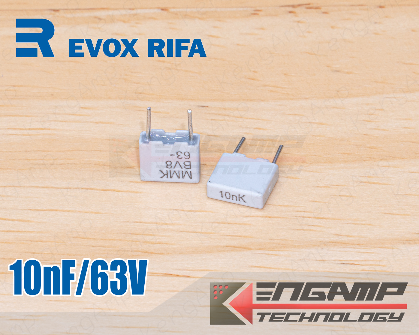 (10ตัว) [F-CAP] 10nF/63V 10nK63V EVOX MMK5 2.4x7 H6mm P=5mm