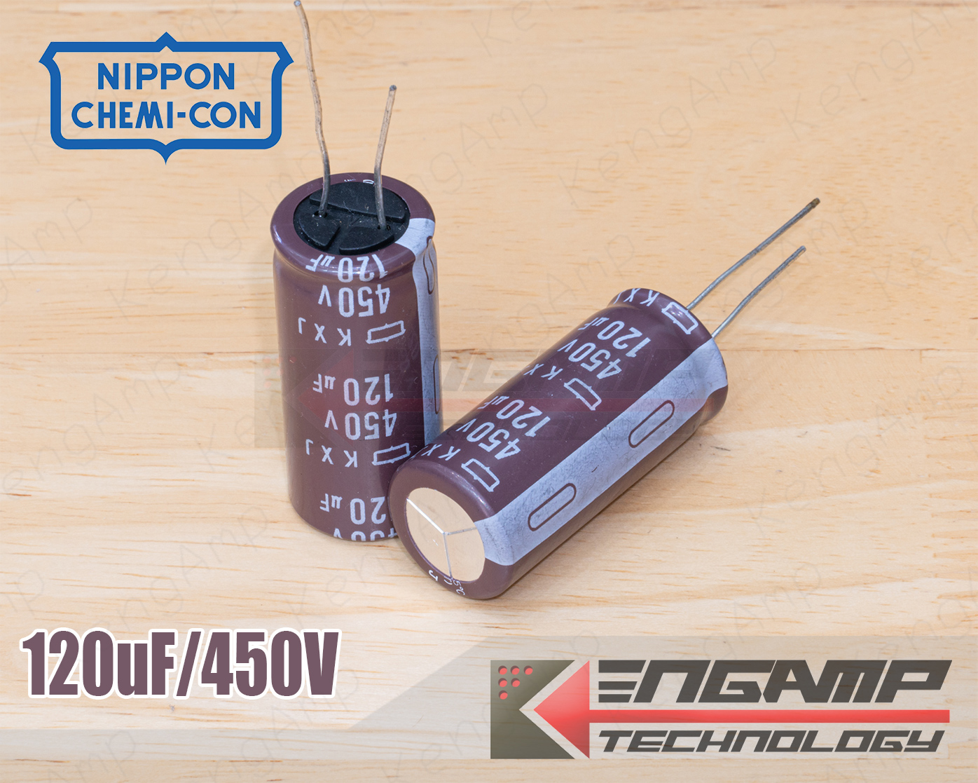 (1ลูก) [E-CAP] 120uF/450V 105C Nippon KXJ 18x40mm P=7.5mm