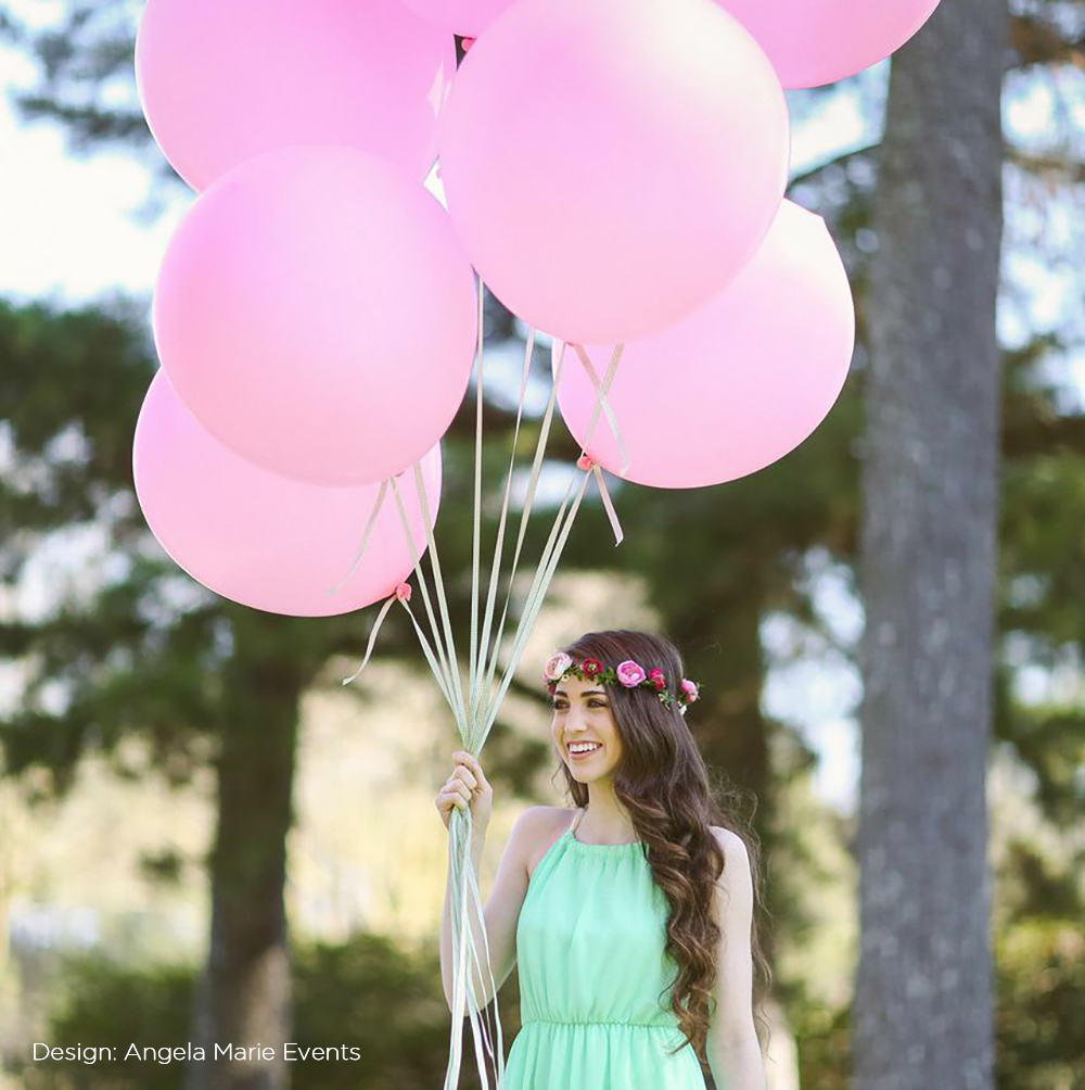 ลูกโป่งกลม สีชมพู ไซส์ 18 นิ้ว จำนวน 1 ใบ (Round Balloon - Standard Pink Color 16")