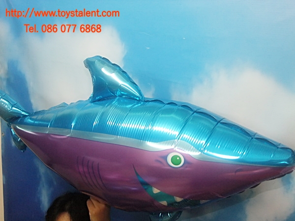 ฟอลย์ฉลาม ไซส์ใหญ่ - Shark Shape Foil Balloon / Item No. TL-B038
