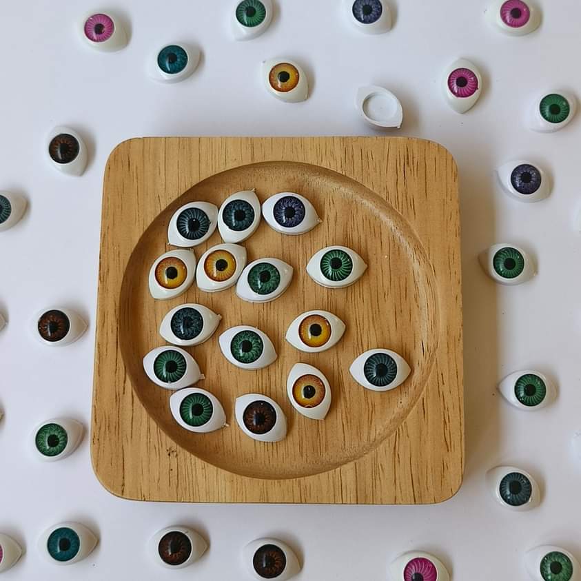 ตาตุ๊กตา สีชมพู 15*11 มม. ชิ้นละ 15 บาท เท่านั้น!!! #มีเก็บปลายทาง