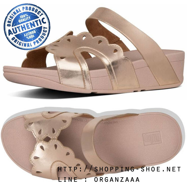Fitflop Esther Floret Slide Rose Gold ของแท้ นำเข้าจาก USA และ UK