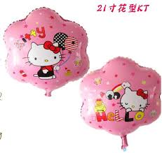 ลูกโป่งฟลอย์สีแคนดี้พิงค์ พิมพ์ลาย Hello Kitty - Printing Hello Kitty Candy Pink color Foil Balloon / TL-A094