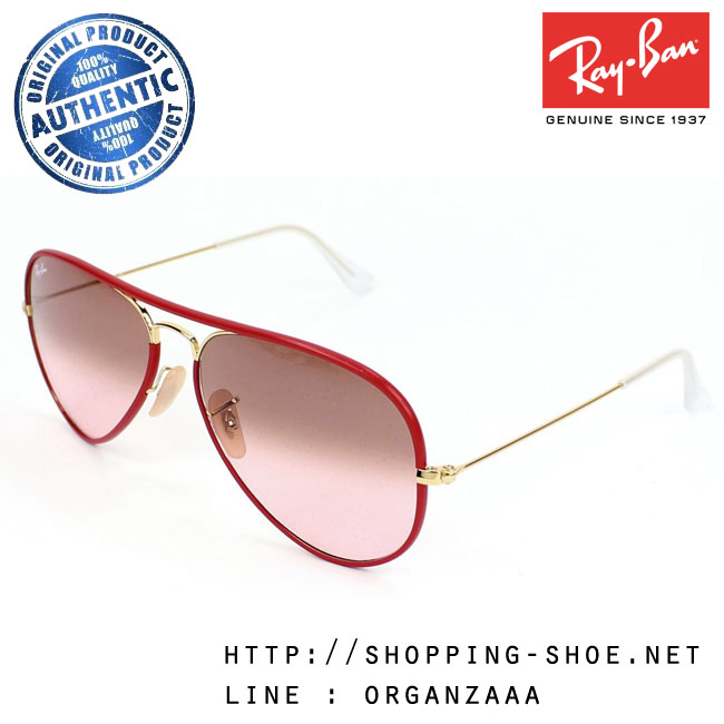 RayBan - RB3025JM 001/3X Aviator Full Color Red Gradient, 58 mm.