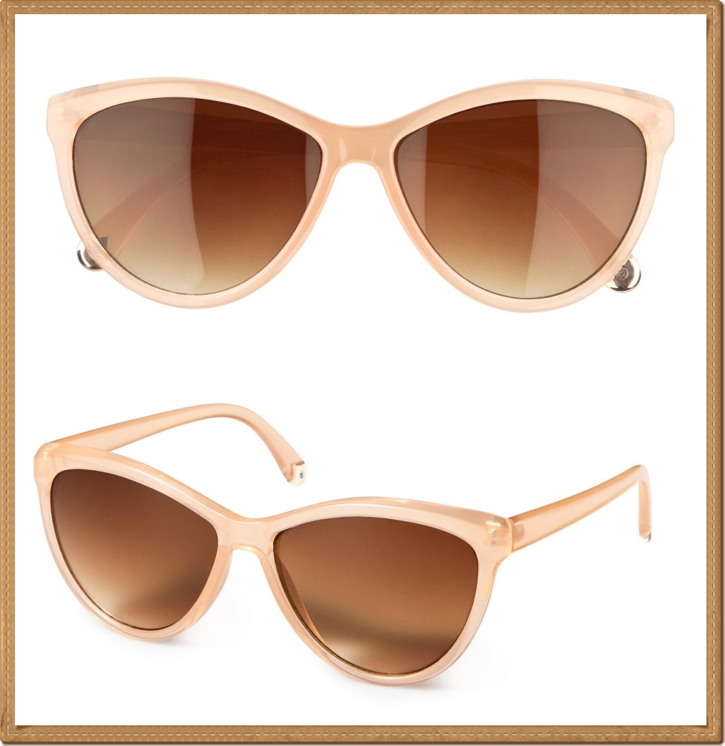 H&M - แว่นกันแดดกรอบสีโอลด์โรส เลนส์สีน้ำตาล