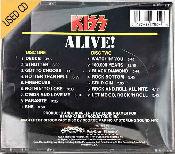 Used CD Kiss - Alive 2 Disc set