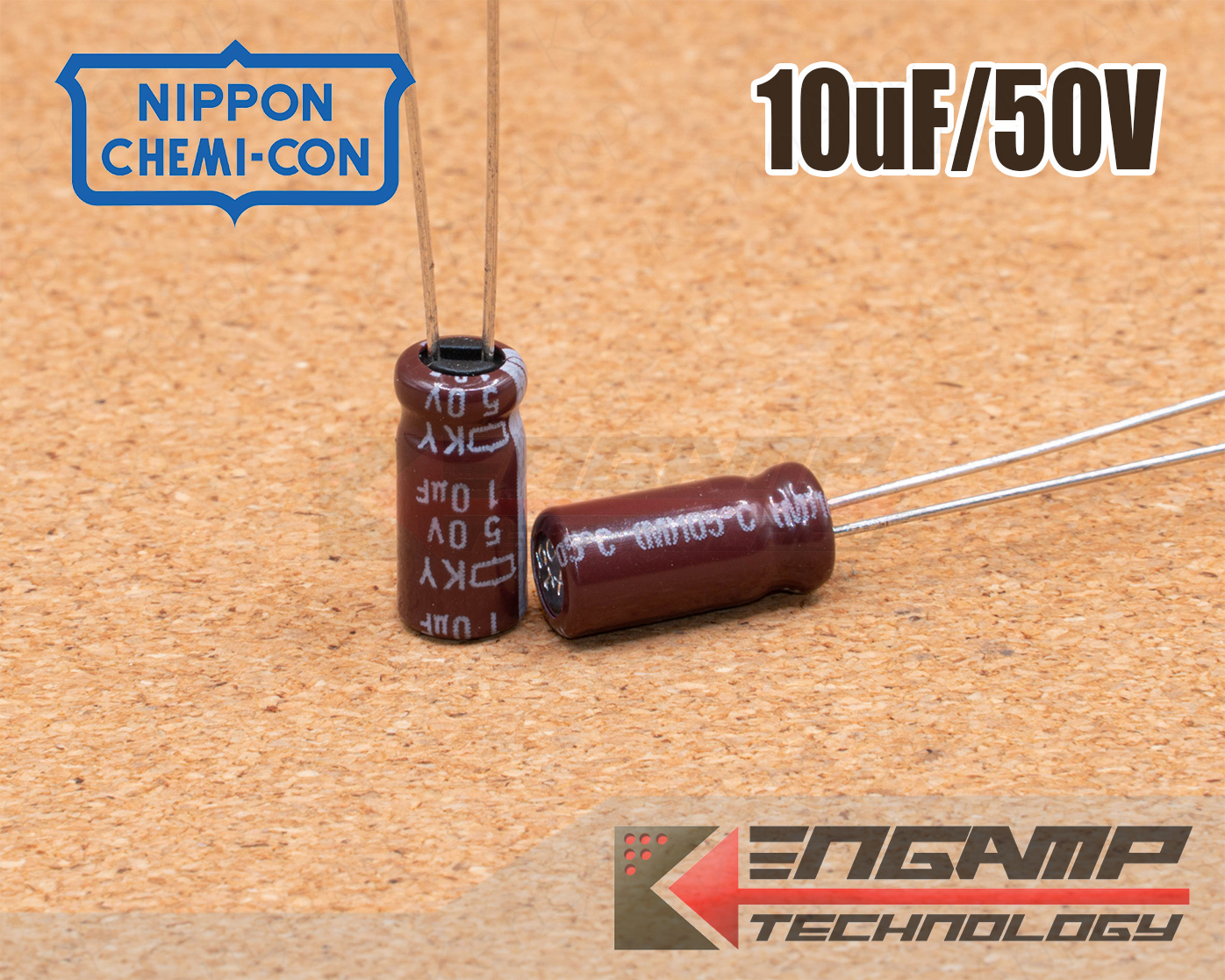 (10ตัว) [E-CAP] 10uF/50V 105C NIPPON KY (M) 5x11mm P=2.5mm