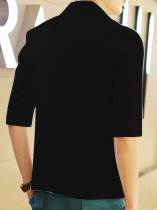 เสื้อสูทตัวเล็ก พับแขนสั้น กระเป๋าสีตัด อกSize No.40 นิ้ว สีดำ ขาว