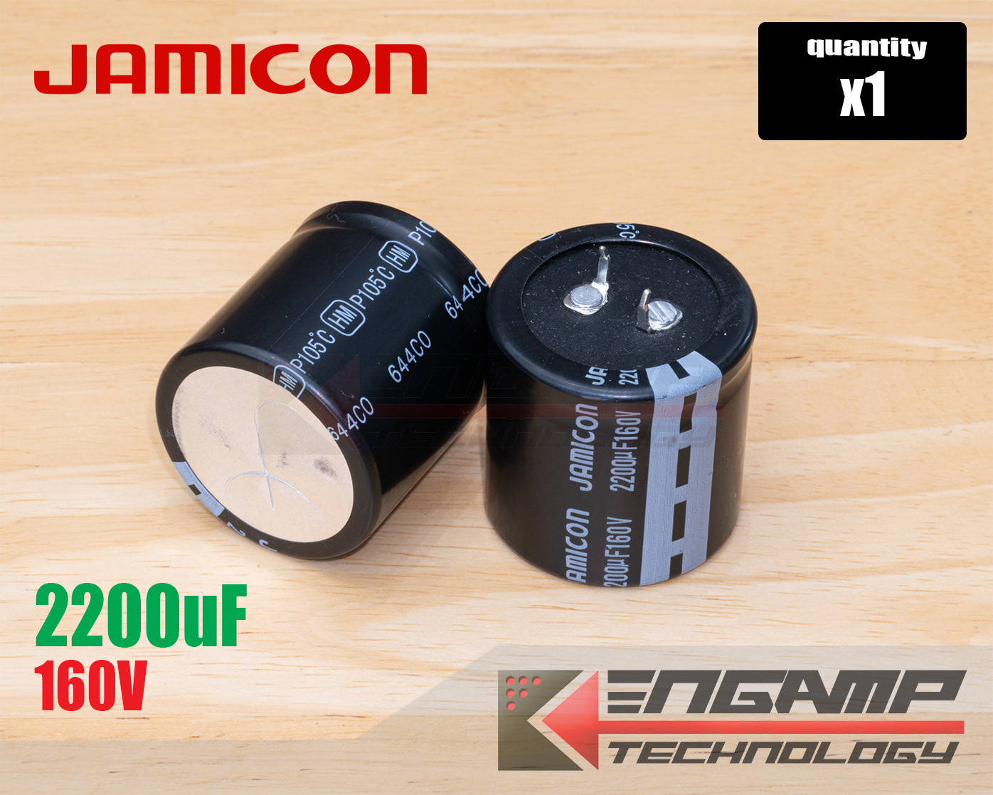 (1ลูก) [E-CAP] 2200uF/160V 105ºC JAMICON HM 35x35mm P=10mm