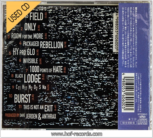 Anthrax - Sound Of White Noise (Japan) Used Cd VG++