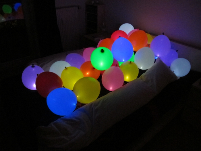 ลูกโป่ง LED สีม่วง แพ็ค 5 ชิ้น ไฟเปลี่ยนสี RGB mode (Purple Color Balloons - LED RGB Mode)