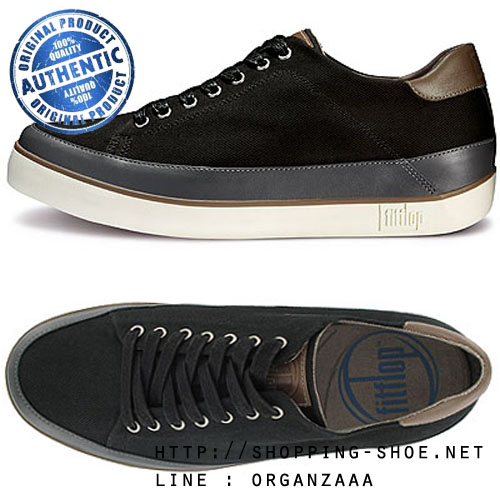 Fitflop Men's Supertone M Canvas Black ของแท้ นำเข้าจาก USA และ UK