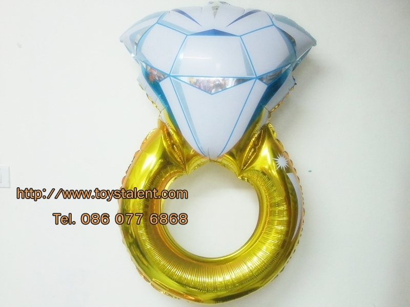 ลูกโป่งฟลอย์ แหวนแต่งงาน ไซส์ใหญ่ 45" - Big Wedding Ring Foil Balloon/ Item No. TL-E031