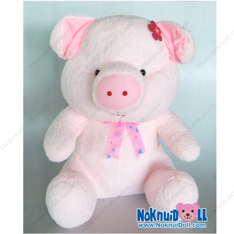 ตุ๊กตา หมูนั่ง ผ้าขนหนู รองกลาง-22/24นิ้ว