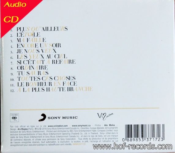 Cd Ciline Dion - Encore un soir ( Sony BEC จัดจำหน่าย 1 CD )