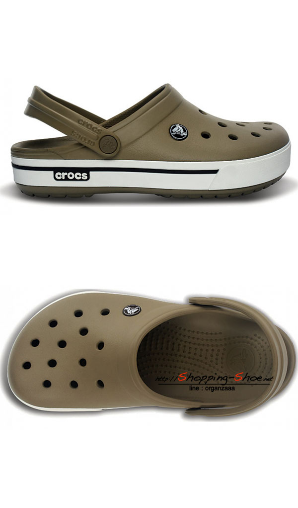 Crocband II.5 Clog - Khaki / Espresso ของแท้ Outlet ไทยและอเมริกา