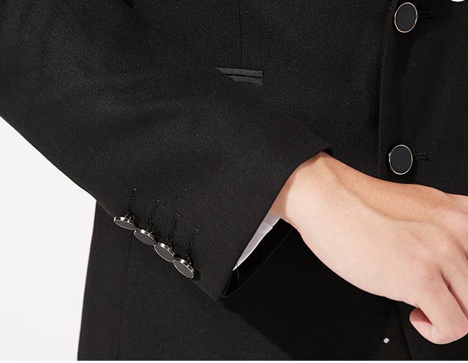 เสื้อสูทแฟชั่นชาย ปกเปิด ผ้าฝ้าย กระดุมดำหรู 3ช่อง Size No.35 37