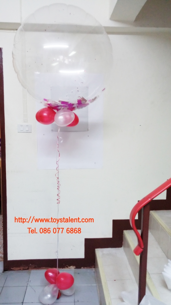 ลูกโป่งพลาสติกใส ทรงกลมแบน ไซส์ 36 นิ้ว - Clear PVC Balloons 36"/ Item No. TL-G047 (ไม่รวมลูกโป่งด้านใน)