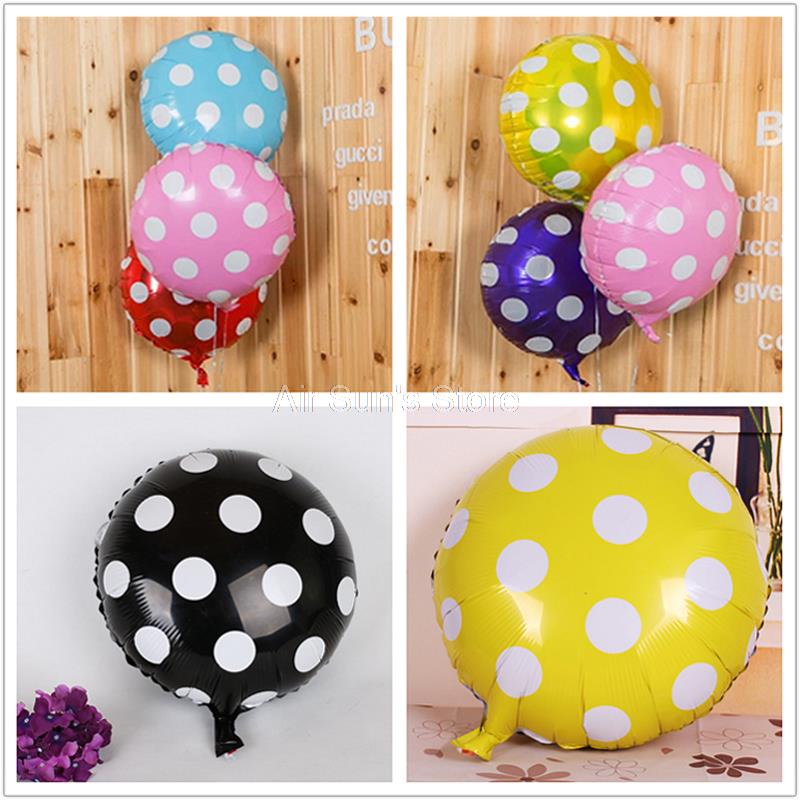 ลูกโป่งฟลอย์ทรงกลม Polk Dot สีม่วง ไซส์ 18 นิ้ว - Round Shape Balloon Polka Dot Purple Color 18" / Item No. TL-G033