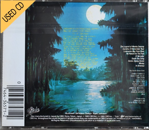 USED CD Tge Charlie Daniels Band - Full moon