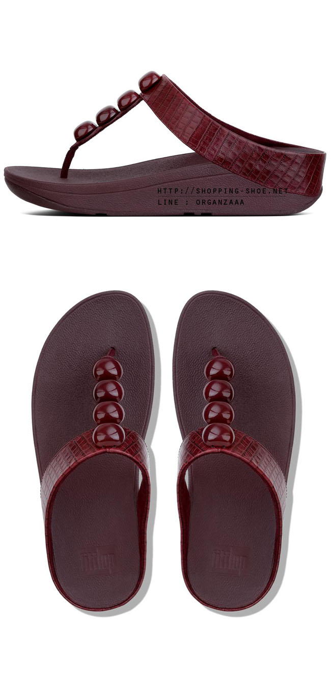 Fitflop Rola Leather Deep Plum ของแท้ นำเข้าจาก USA และ UK