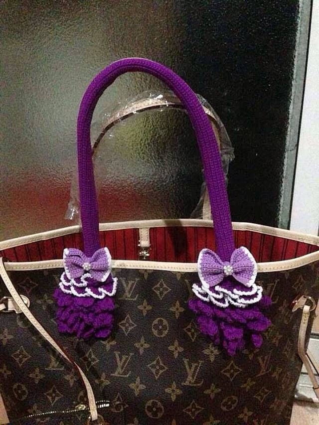 ไหมหุ้มหูกระเป๋า collection สีม่วง