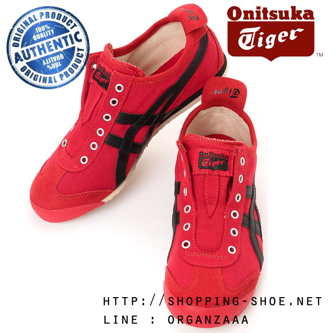 Onitsuka Tiger Mexico 66 Slip On - Red / Black ของแท้ มีกล่อง ป้ายครบ