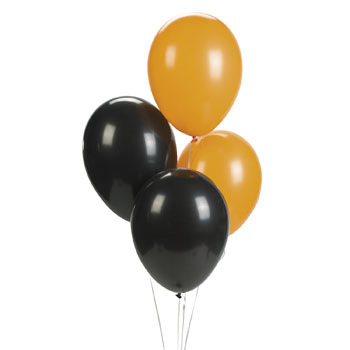 ลูกโป่งกลมเนื้อสแตนดาร์ท สีดำ ไซส์ 12 นิ้ว แพ็คละ 10 ใบ (Round Balloon - Standard Black Color 12")