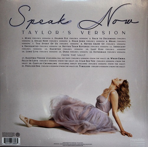 Taylor Swift - Speak Now Taylor Version (Violet Marbled Vinyl) 3Lp New